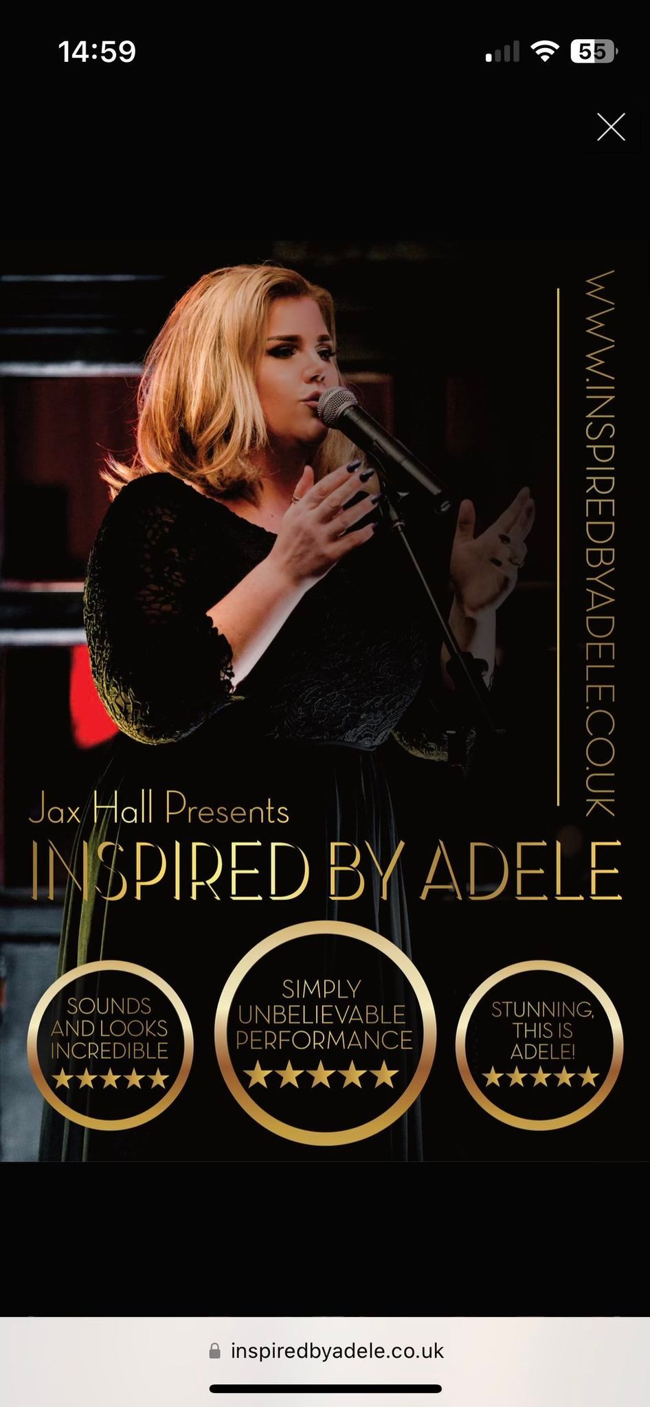 Jax Hall presents Inspired by Adele at The Pymore Inn