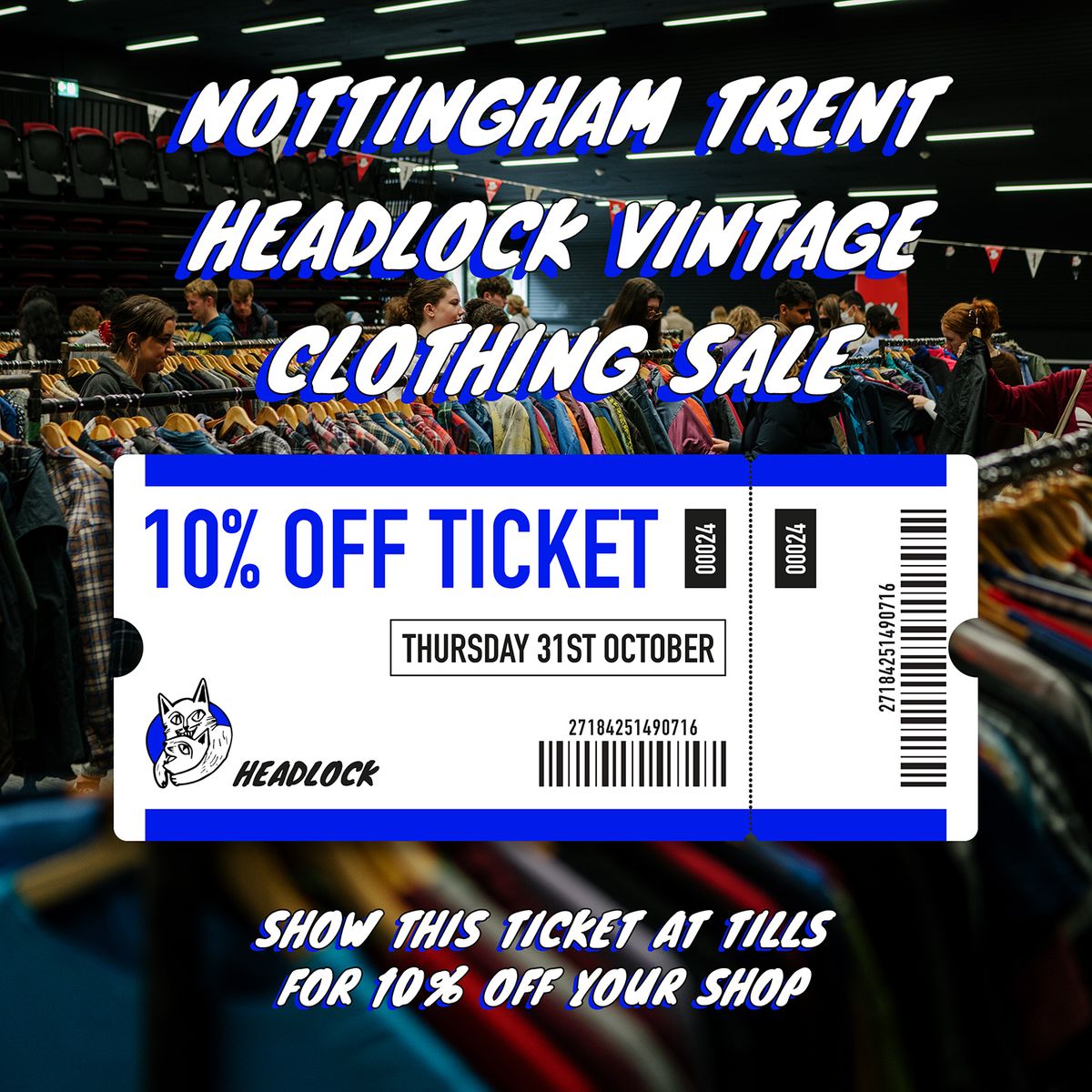 Nottingham Trent Headlock Vintage Clothing Sale