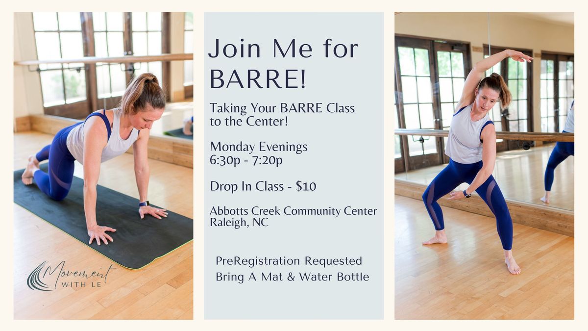 BARRE || Fall & Winter Drop In Classes