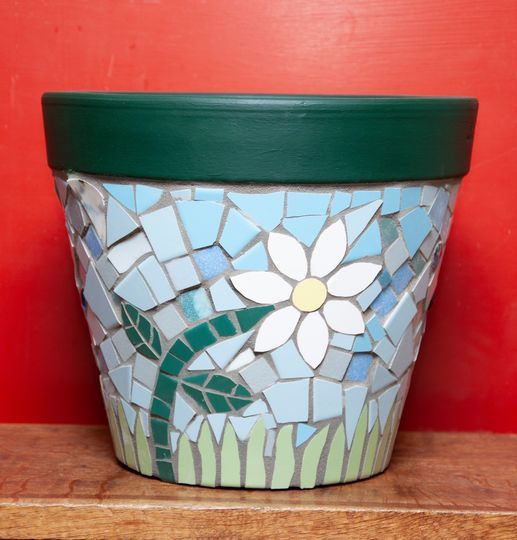 Make a Mosaic Flower Pot