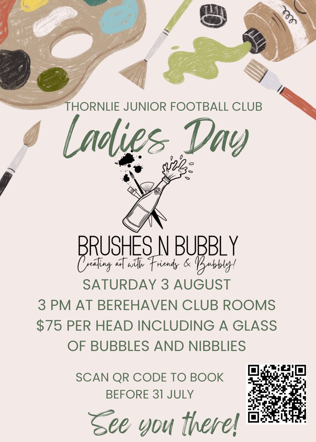 Ladies Day - Brushes and Bubbly 