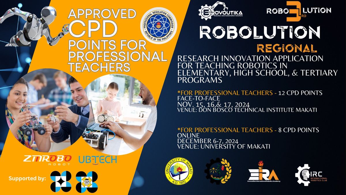 ROBOLUTION2024:Robotics & Automation Training With CPD Points