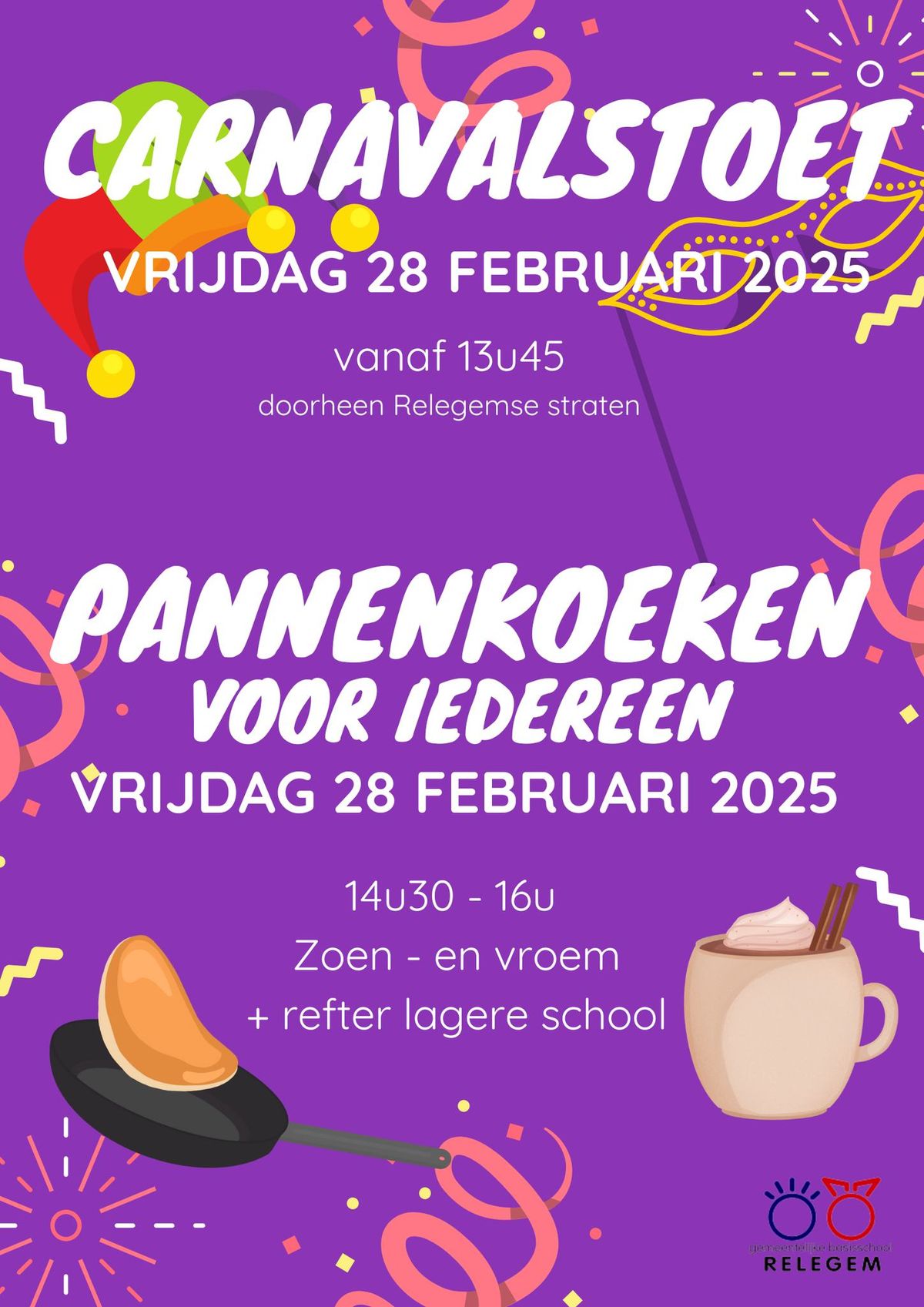 Carnavalstoet en pannenkoekenslag