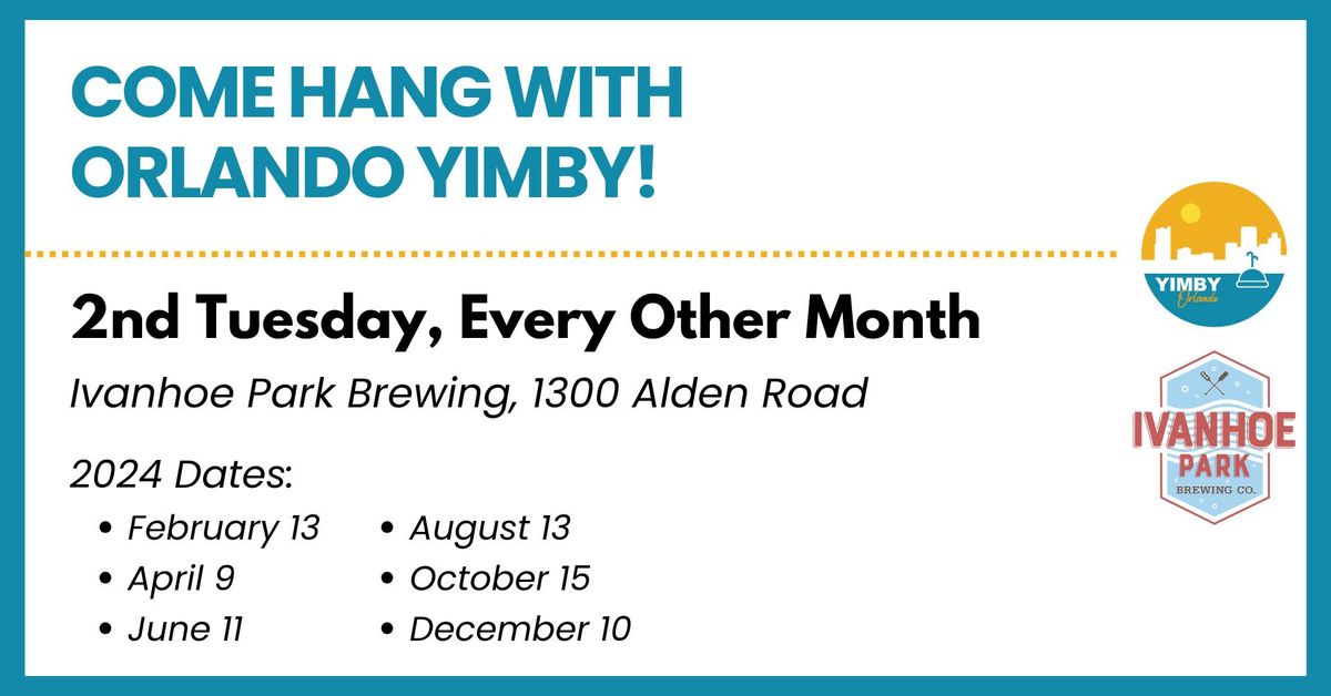 Orlando YIMBY Social at Ivanhoe Park Brewing