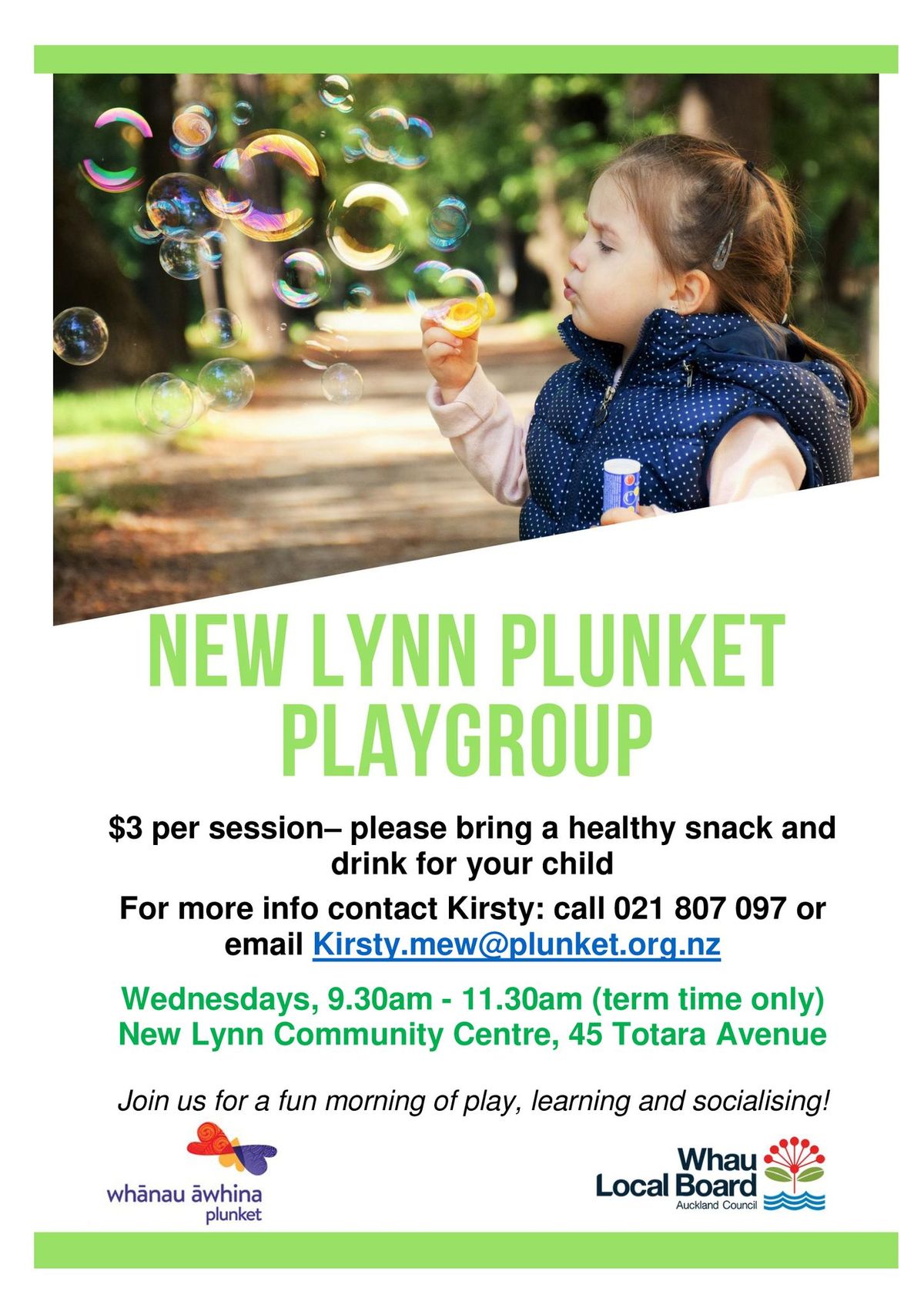 New Lynn Plunket Playgroup! 