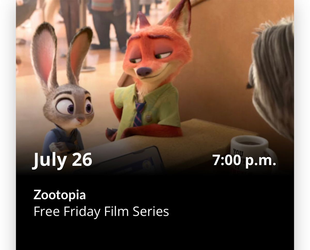 Free Friday Film Series: Zootopia