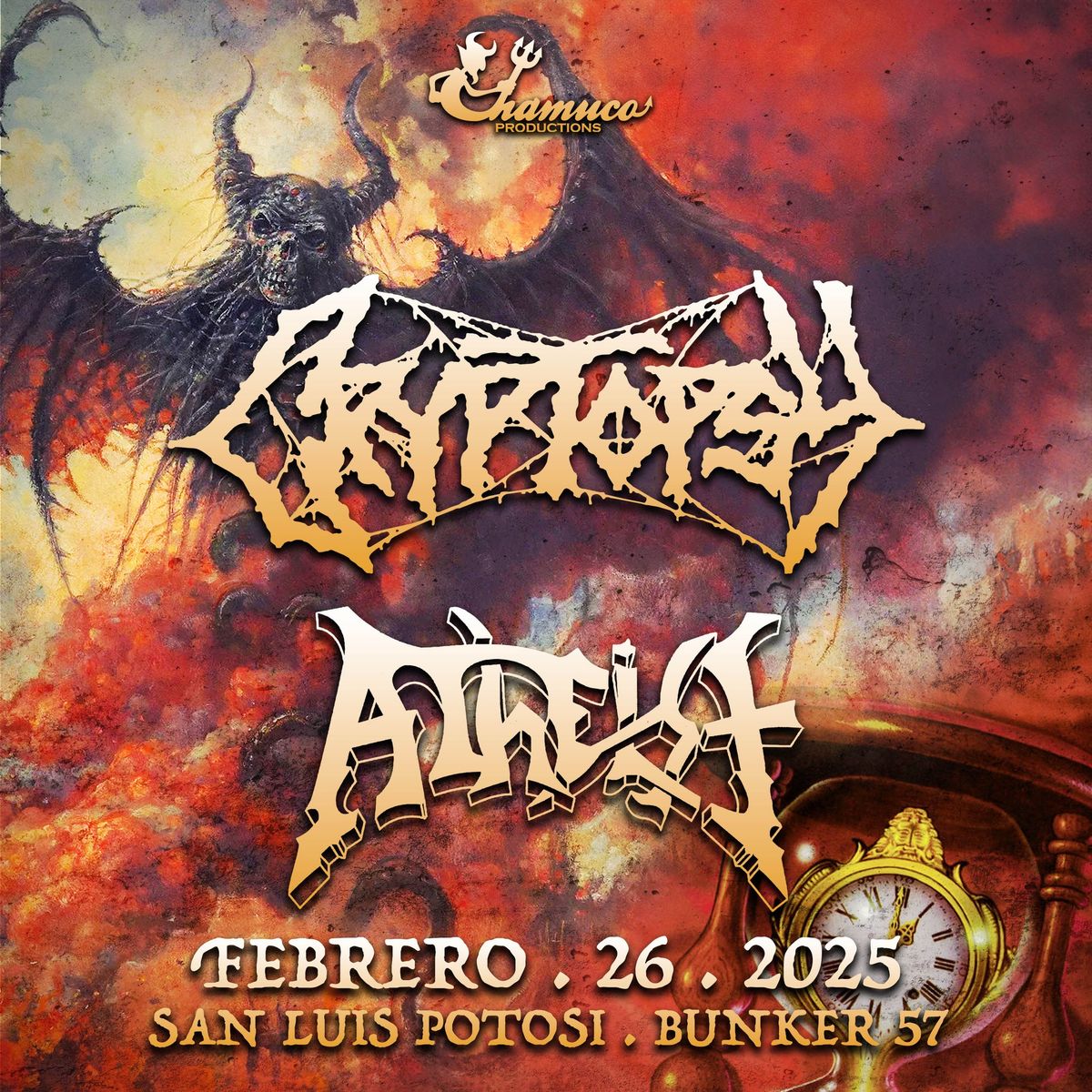 CRYPTOPSY & ATHEIST en San Luis Potosi 2025