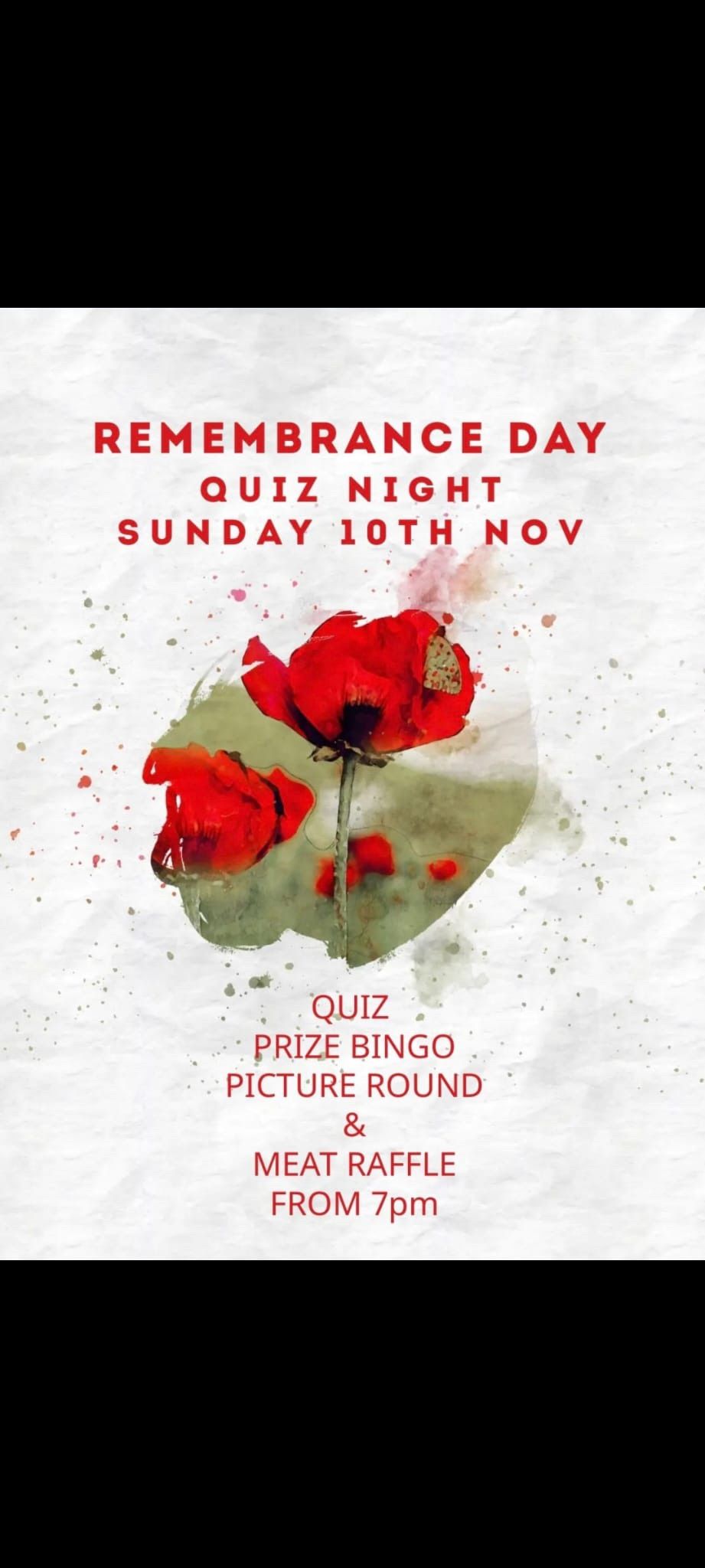 Remembrance Day Quiz Night