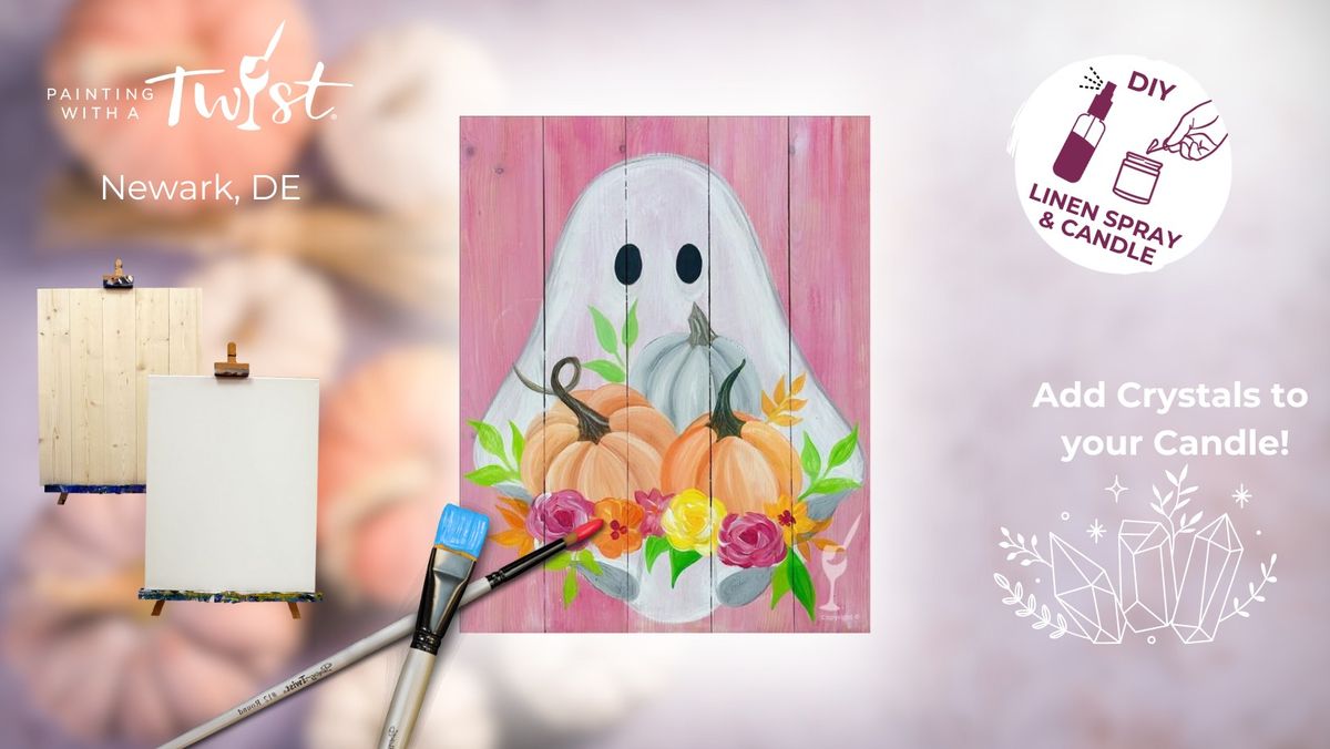 Paint & Sip: Floral Pumpkin Ghost