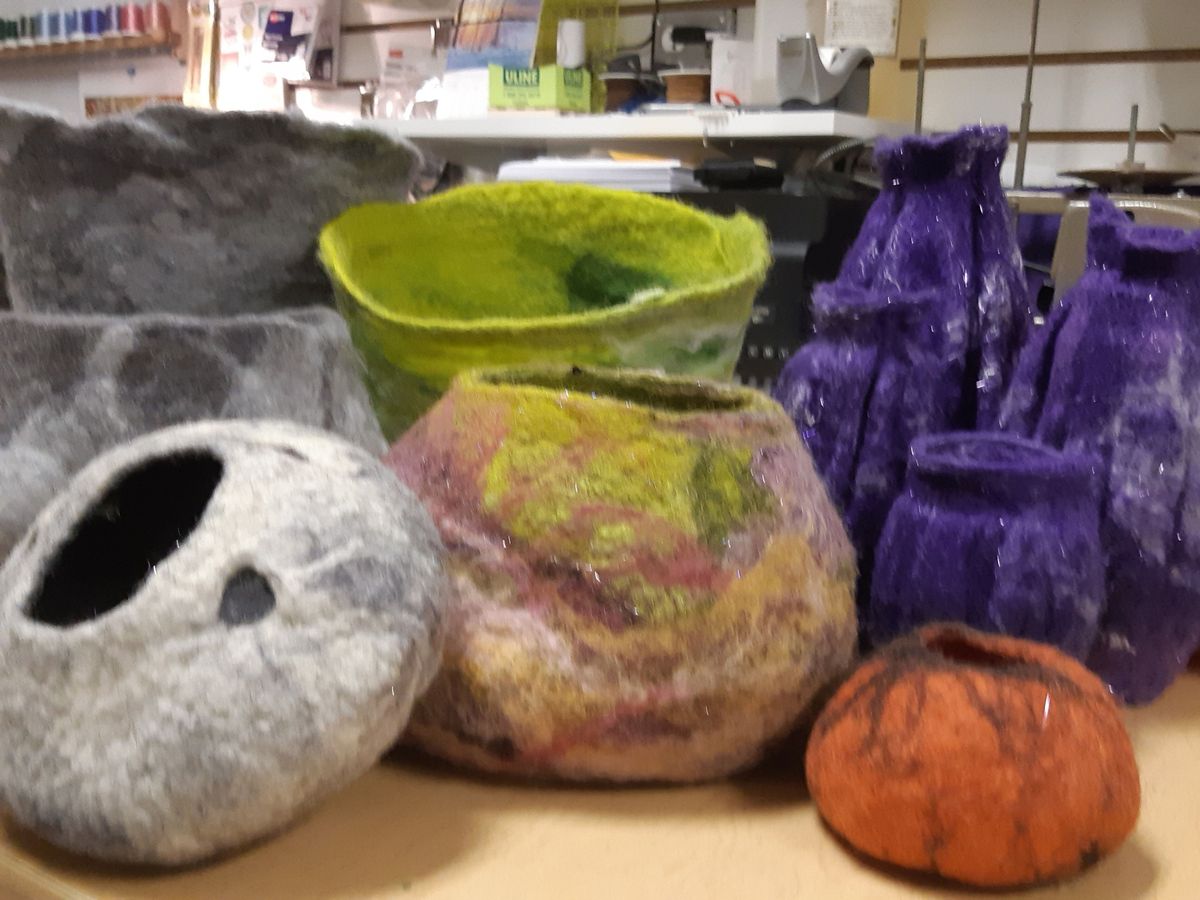 January 10th - Wet Felted Vessels