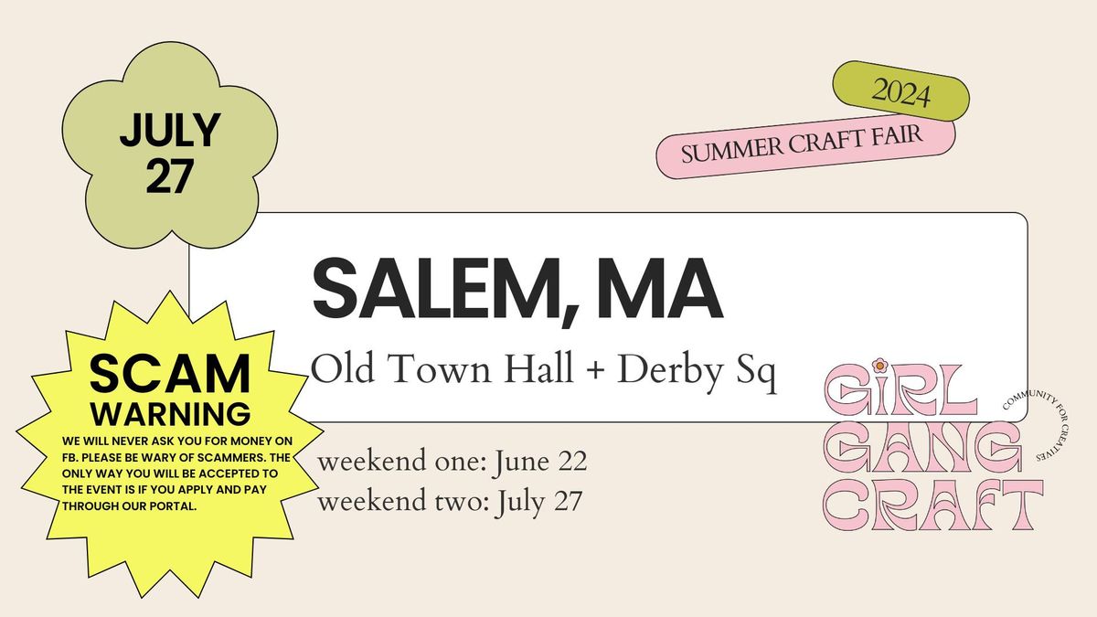Girl Gang Craft Salem Summer Craft Fair Weekend 2 