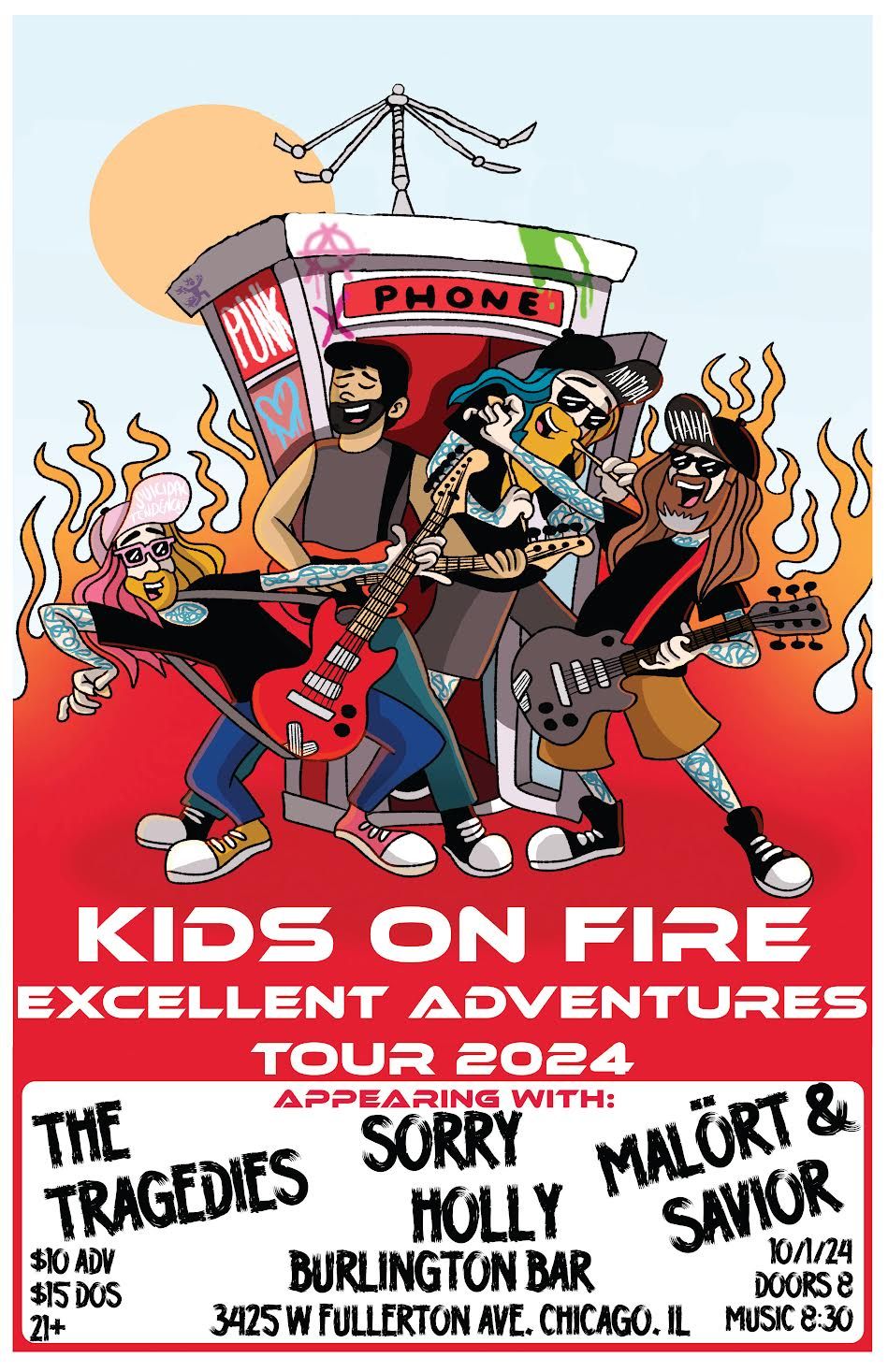 Kids On Fire \/ The Tragedies \/ Sorry Holly \/ Malort & Savior