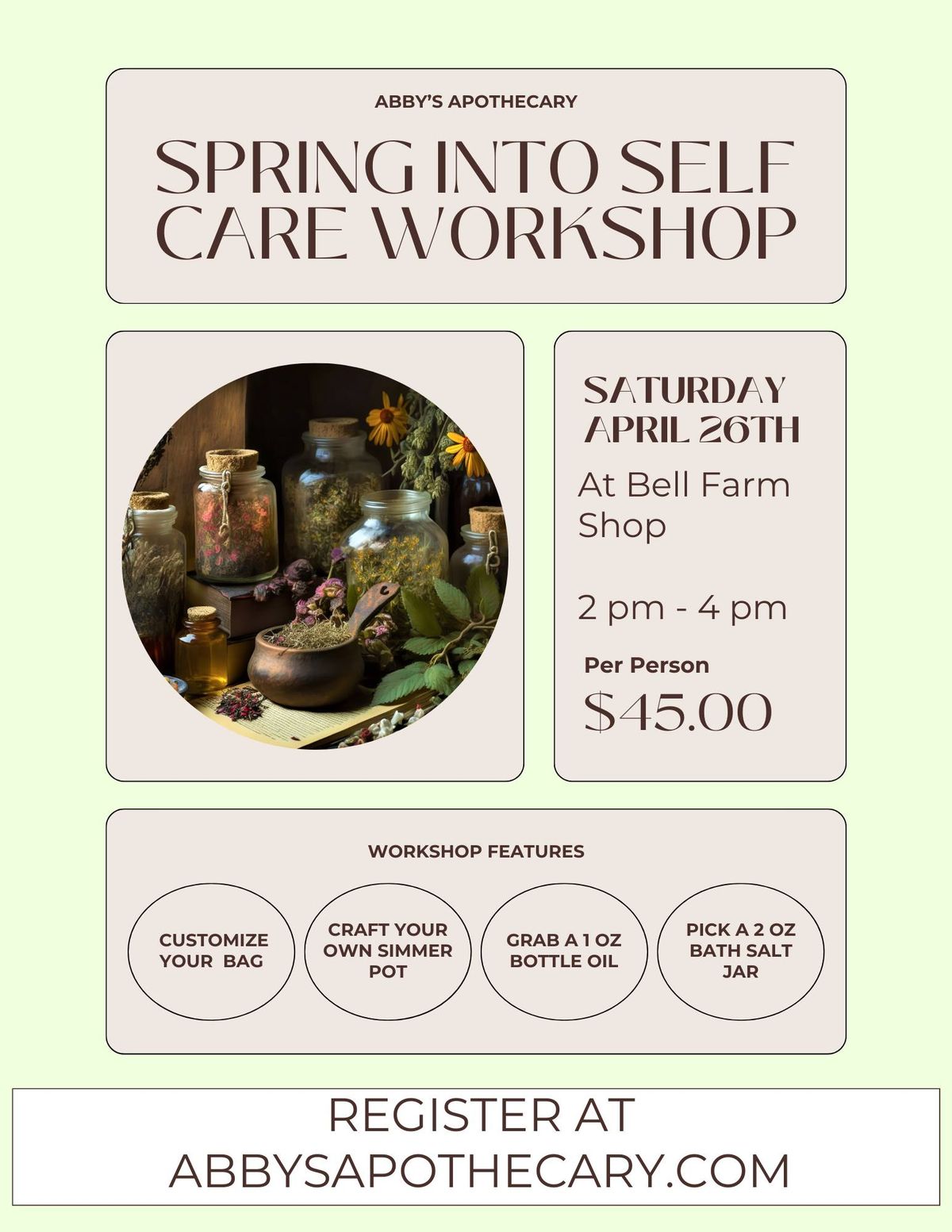 SPRING INTO SELF CARE WORKSHOP