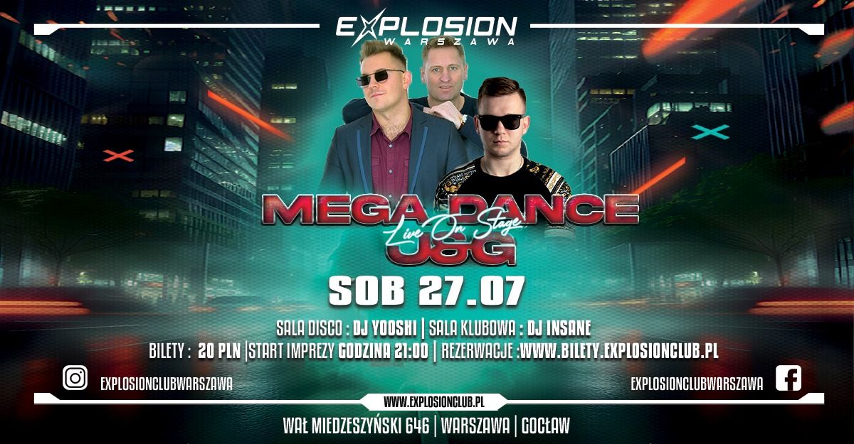 Koncert MEGA DANCE, sala klubowa J&G i Dj INSANE