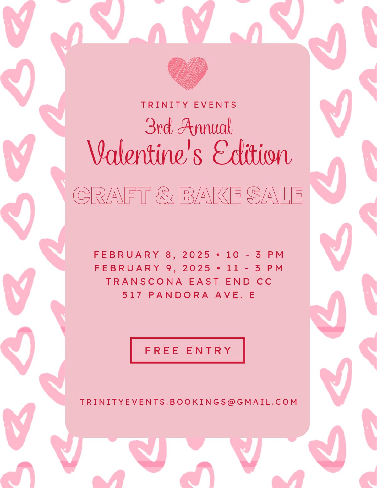 3rd Annual Valentine's Edition Craft & Bake Sale