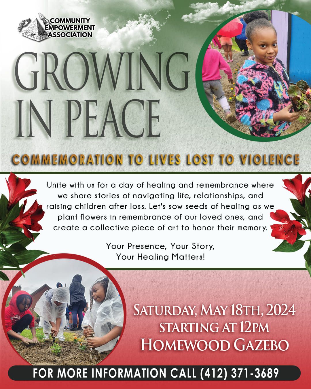 GROWING IN PEACE A COMMEMORATION TO LOVE ONES LOST TO VIOLENCE 