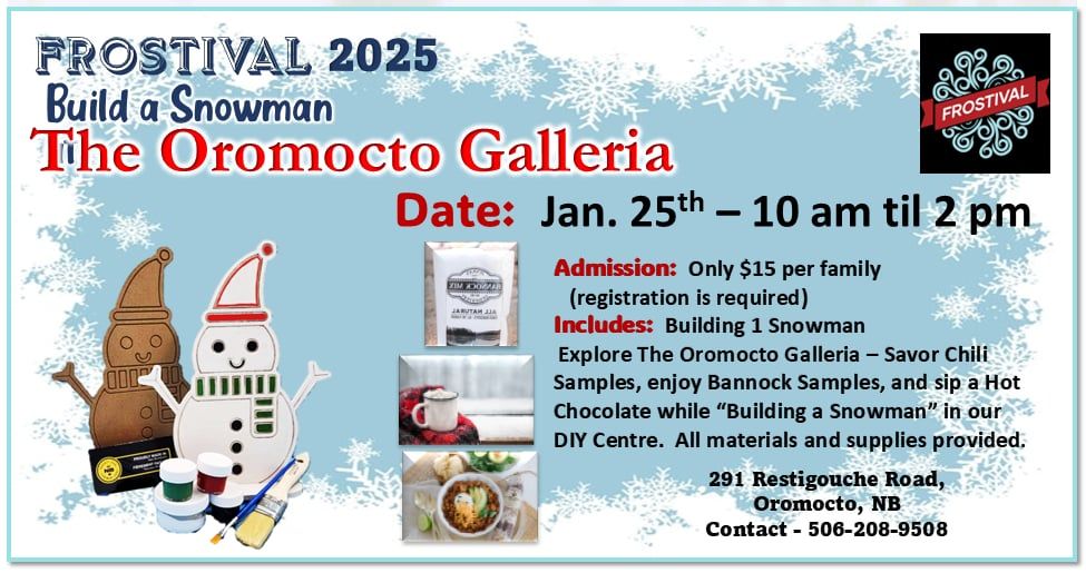 Frostival 2025 "Build a Snowman"  DIY , Sip & Sample 