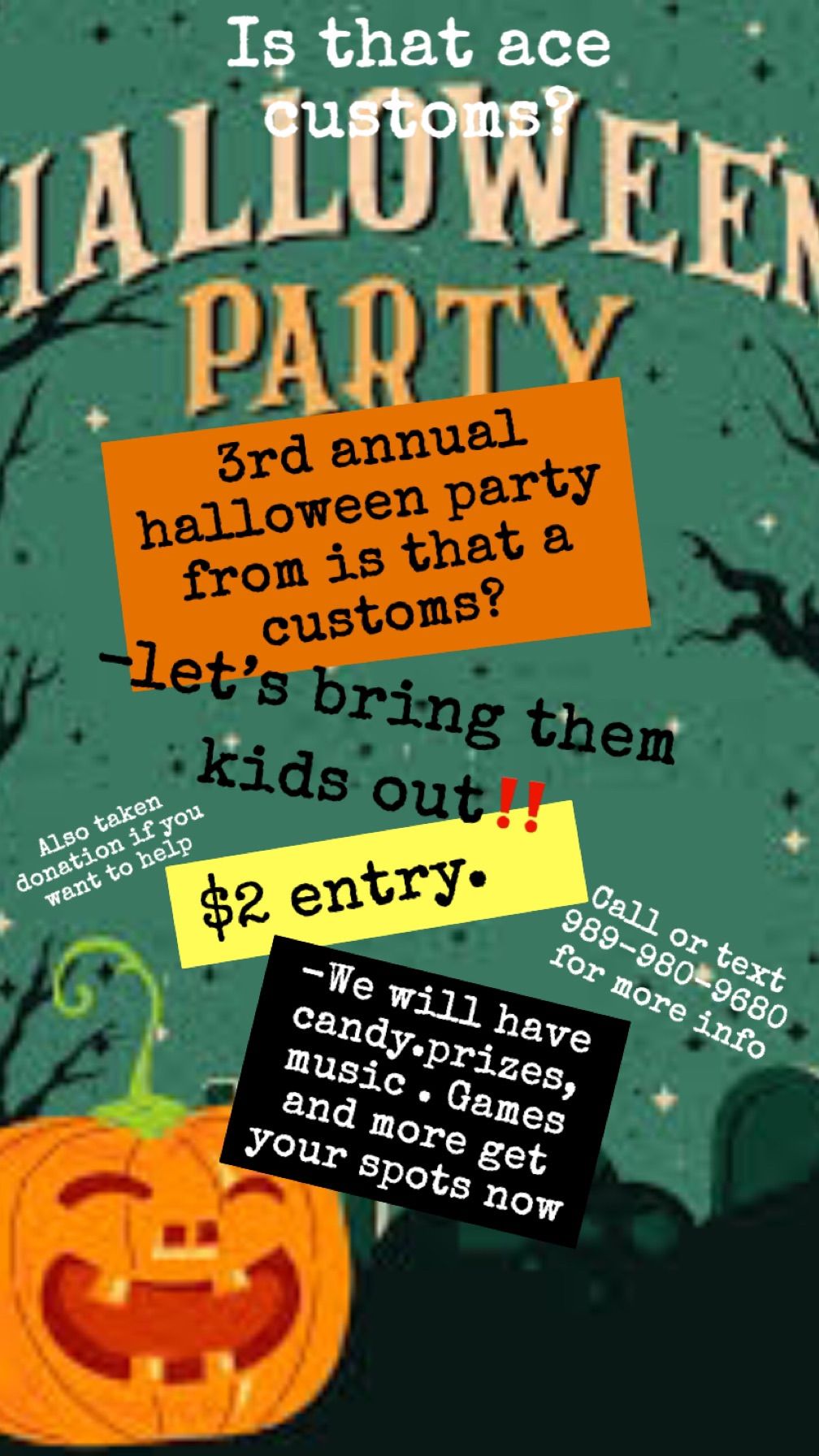  third annual Halloween party from is that Ace customs?