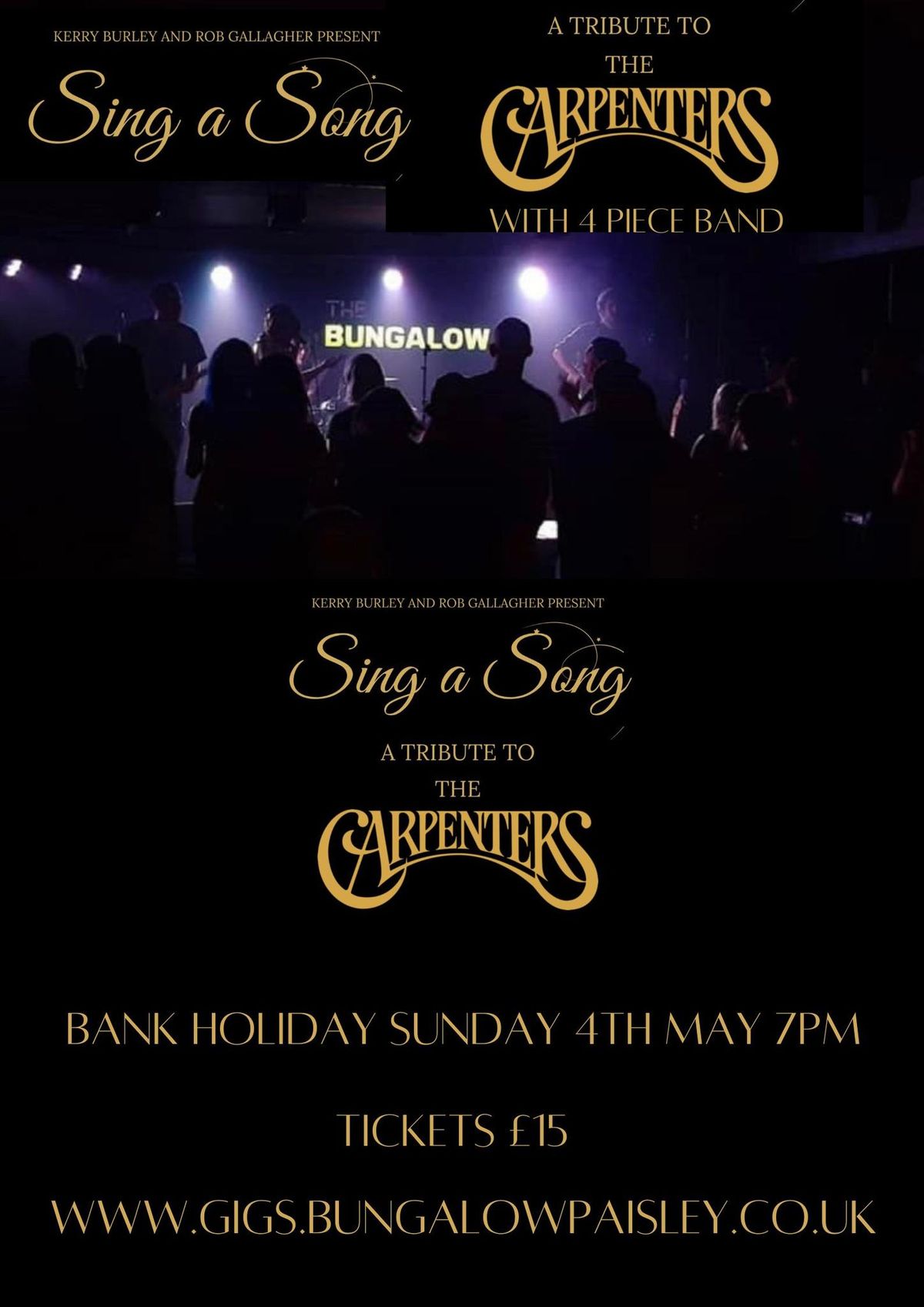 A Tribute To The CARPENTERS 4 Piece Band Bank Holiday Special