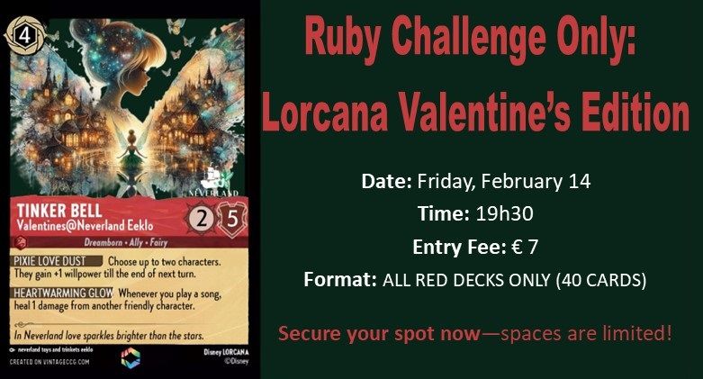 Ruby Challenge Only: Lorcana Valentine's Edition 