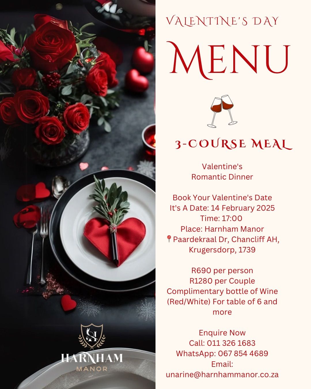 Rekindle the Romance this Valentine's Day at Harnham Manor!