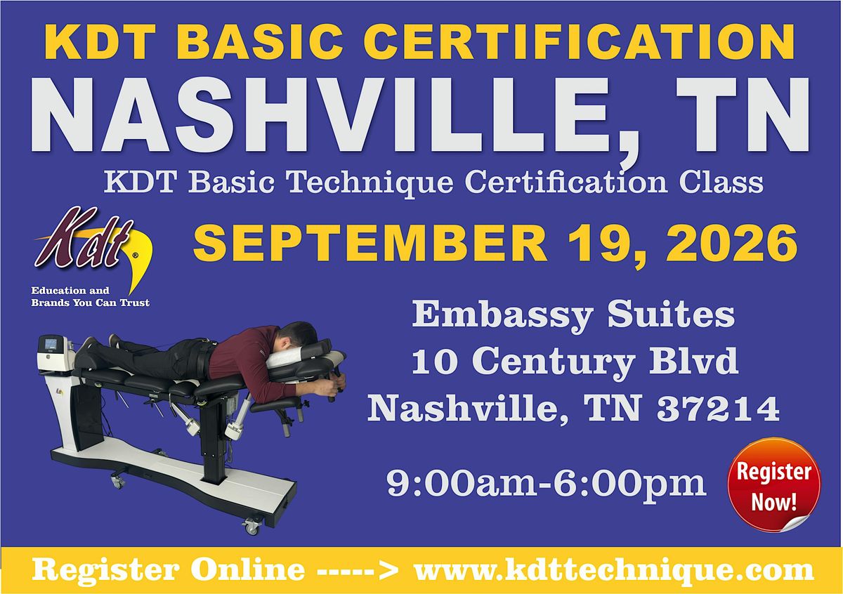 BASIC CERTIFICATION SEMINAR - SEPTEMBER 19, 2026- NASHVILLE, TN (ONE DAY)