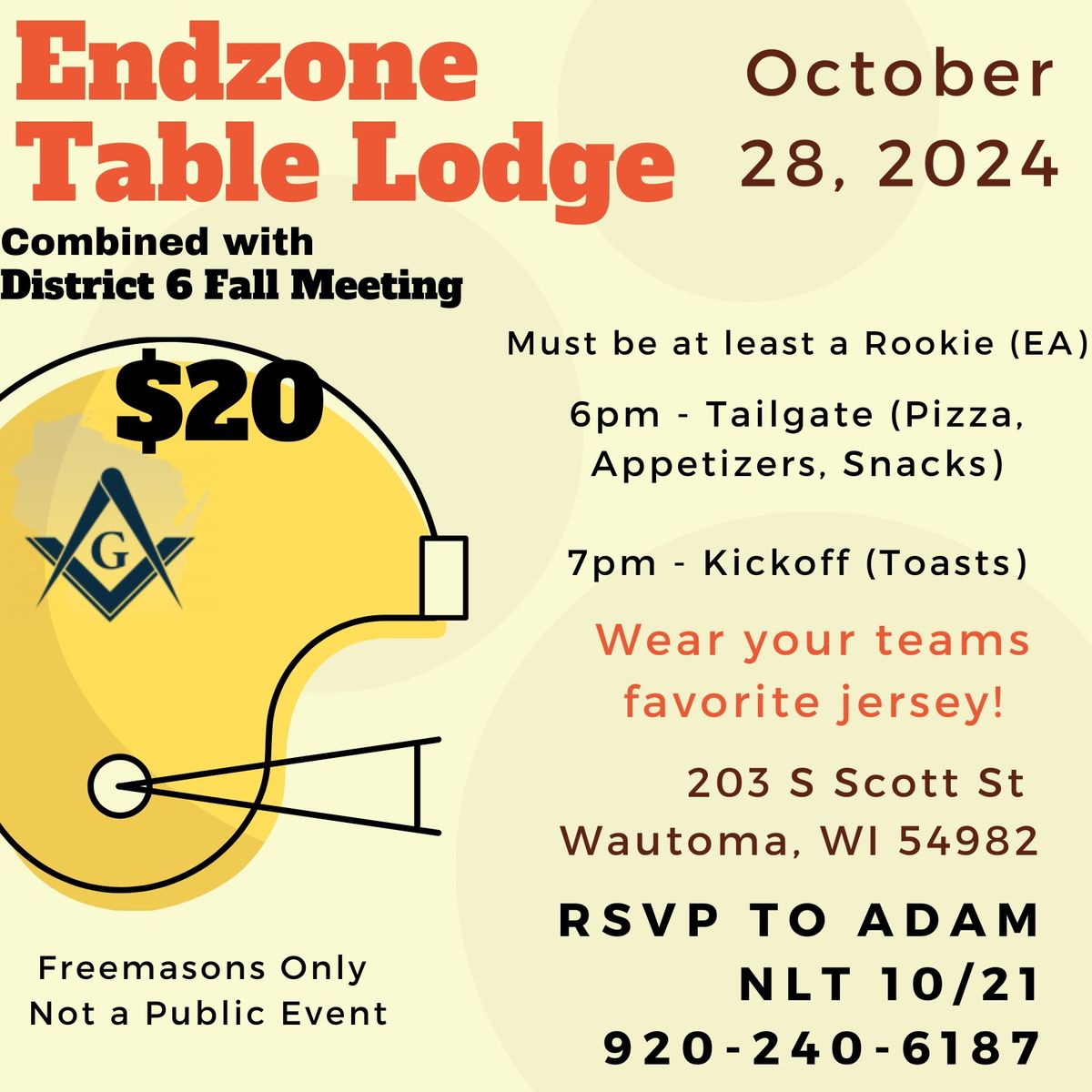 End zone Table Lodge