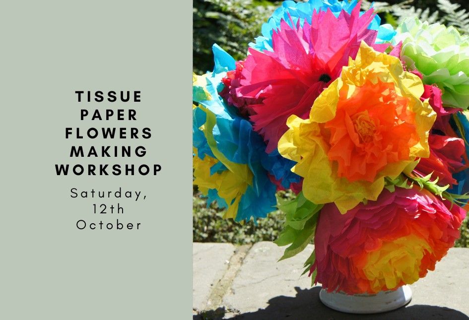 FREE Kids Tissue Paper Flowers Workshop