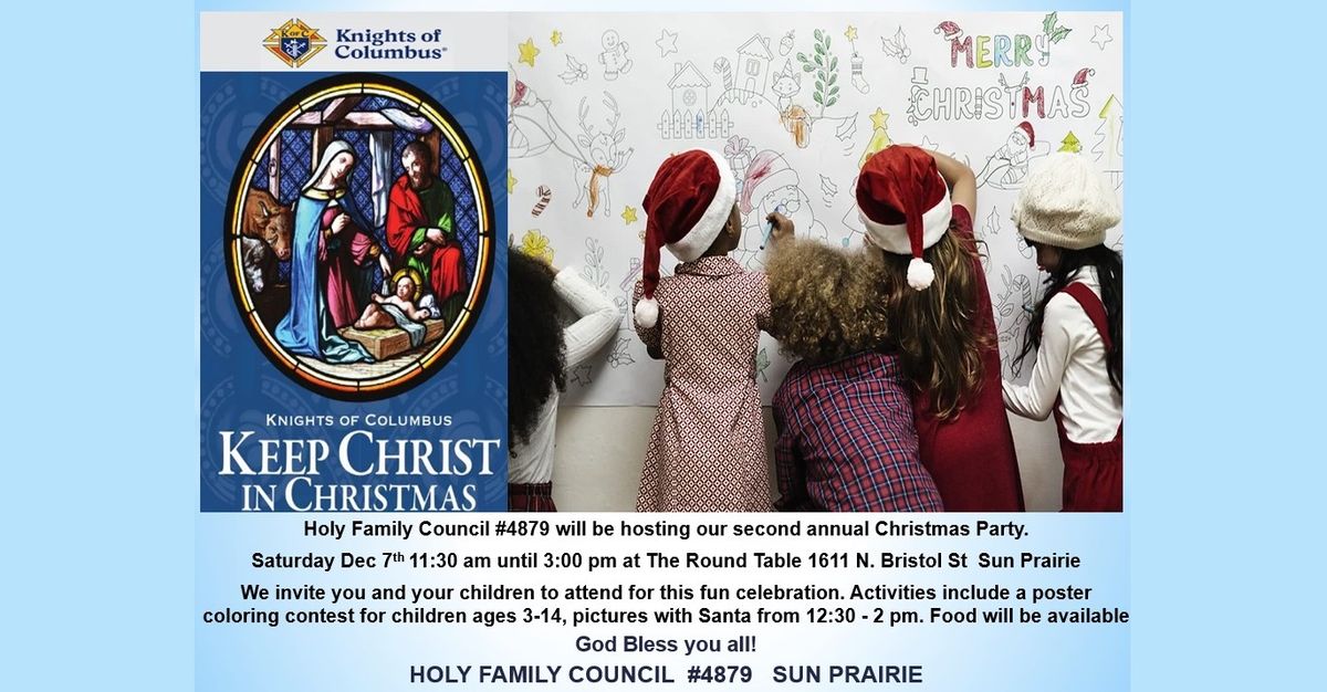 Christmas Party Hosted by Knights of Columbus Council 4879