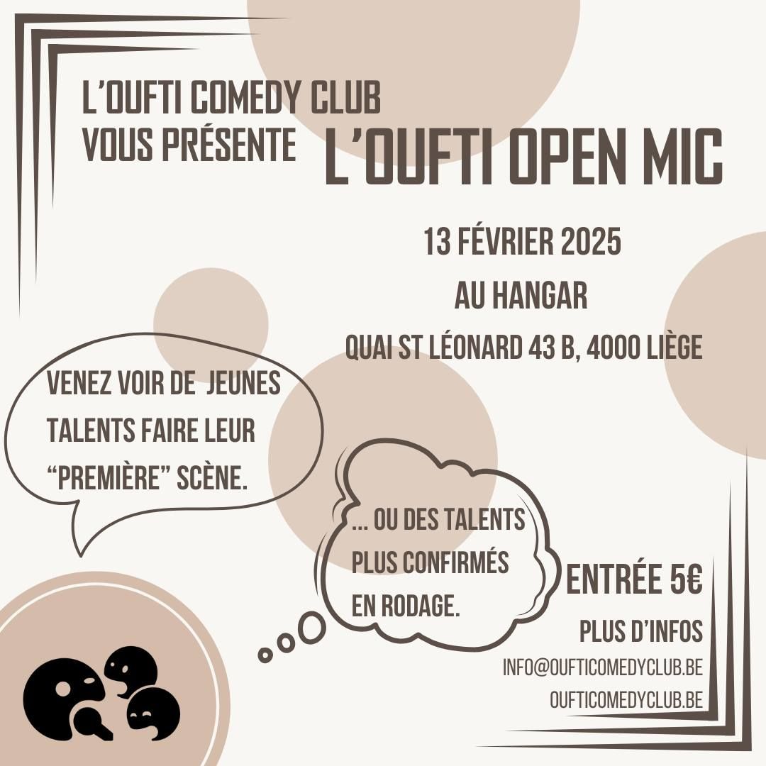 Stand Up - Open Mic - Au Hangar (Li\u00e8ge)