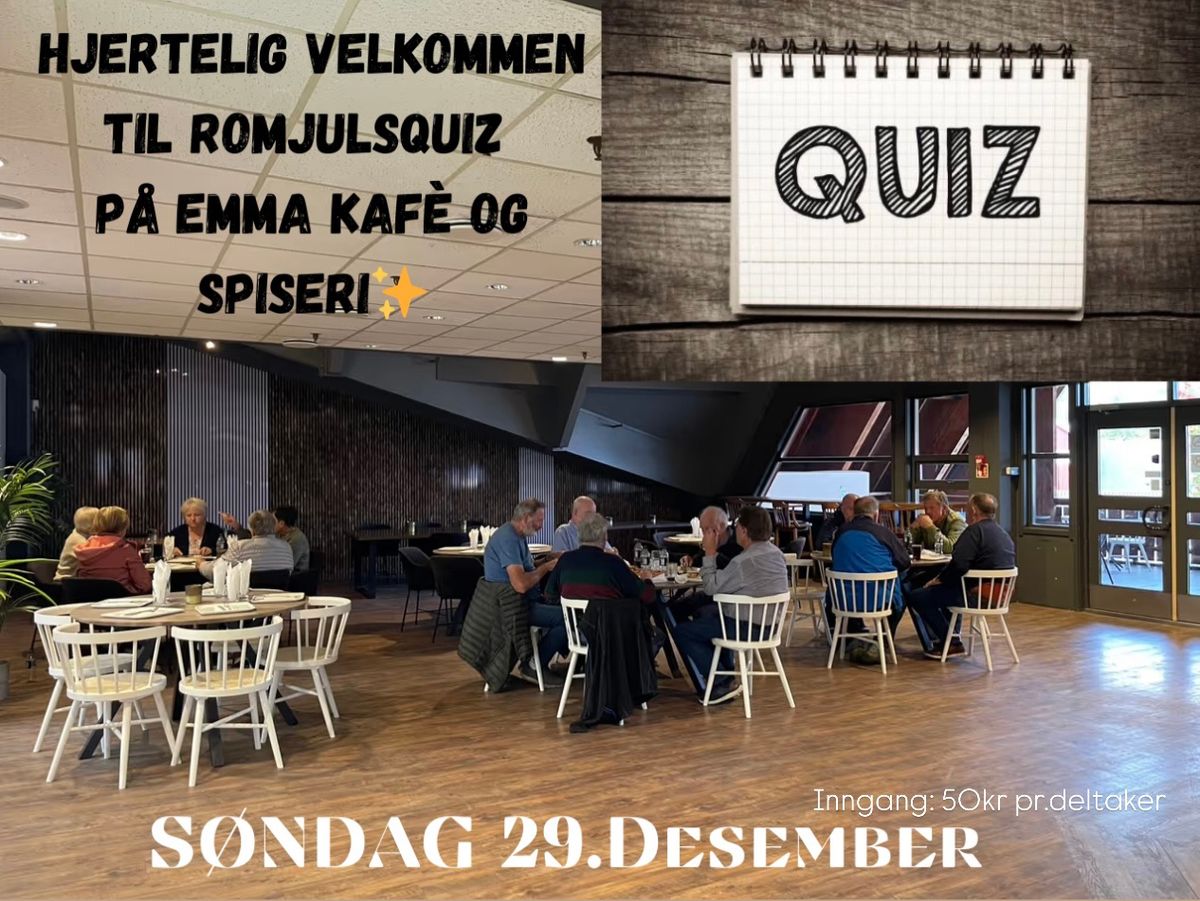 Romjulsquiz p\u00e5 Emma kaf\u00e9 og spiseri\ud83c\udf84\u2728