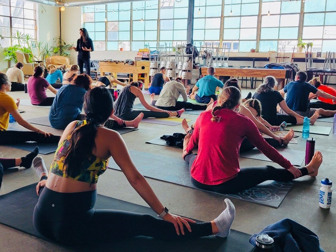 YOGA Class and a Glass