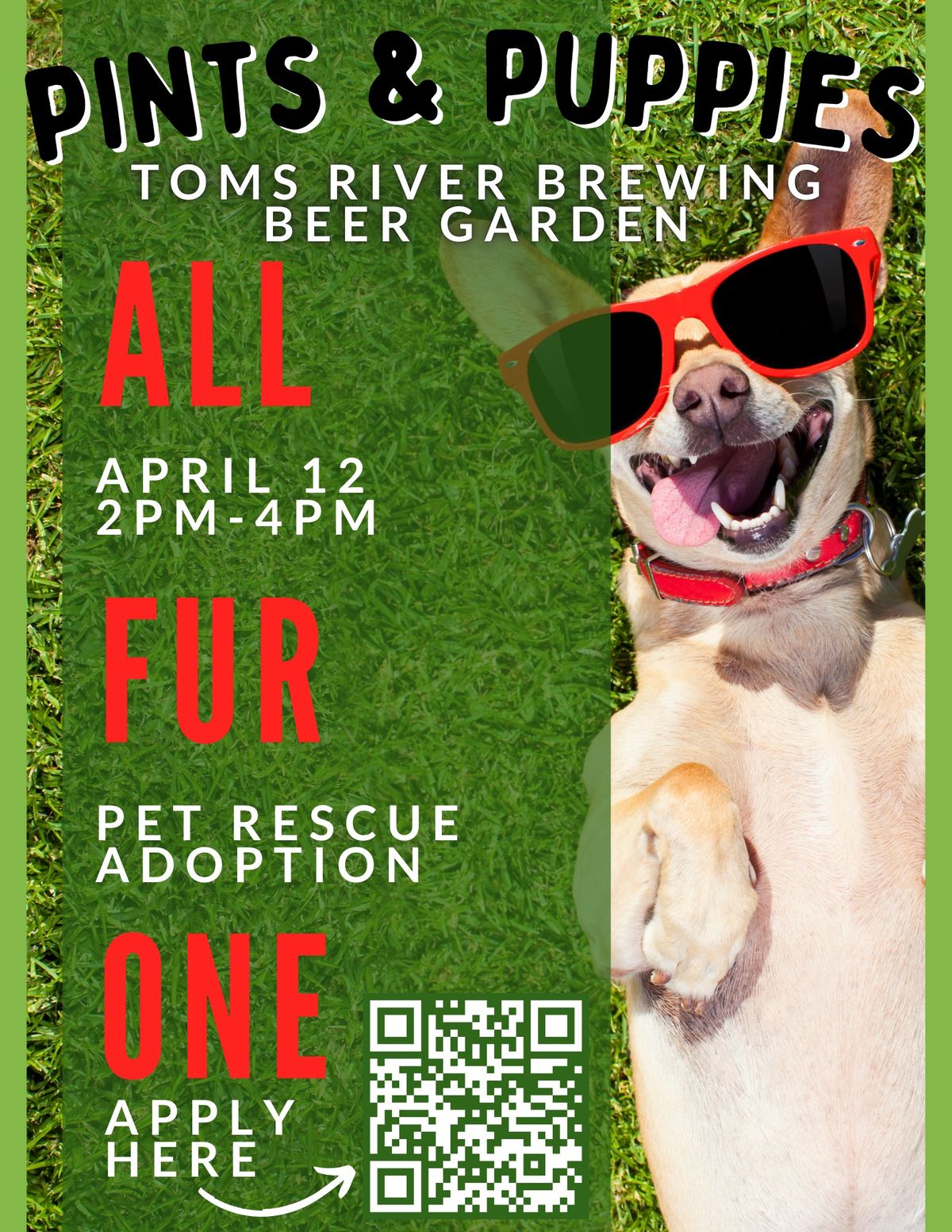 Pints & Puppies Adoption Event at Toms River Brewing! 4\/12