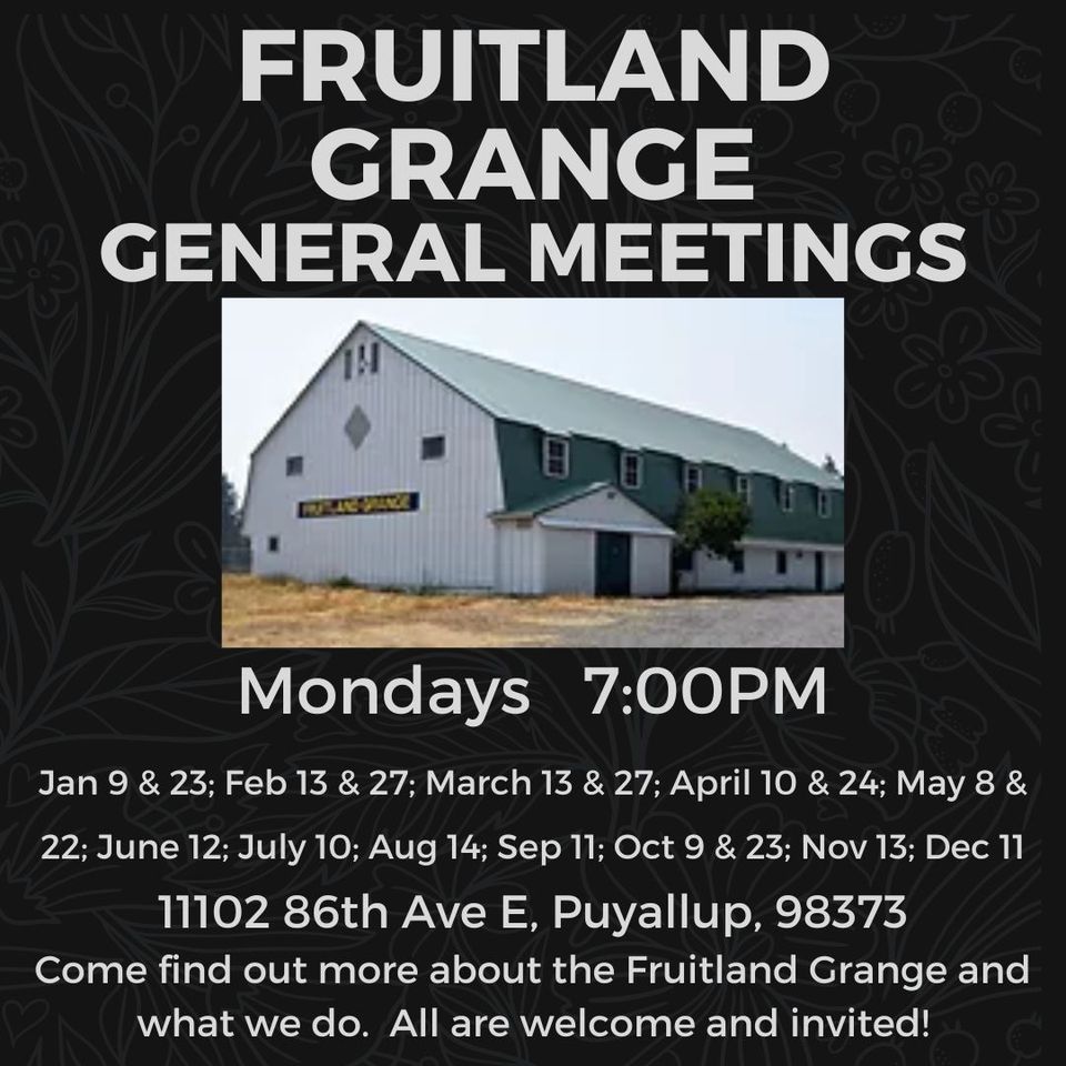 General Fruitland Grange Meetings 2023