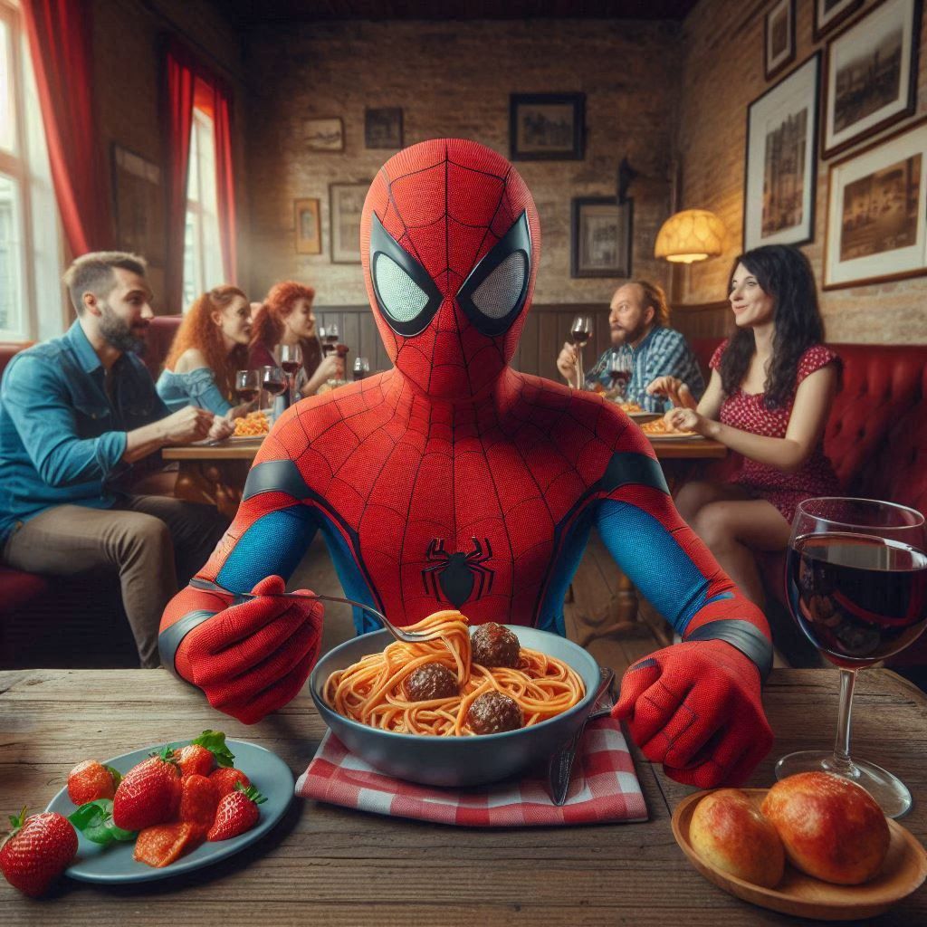 Dinner with Spiderman