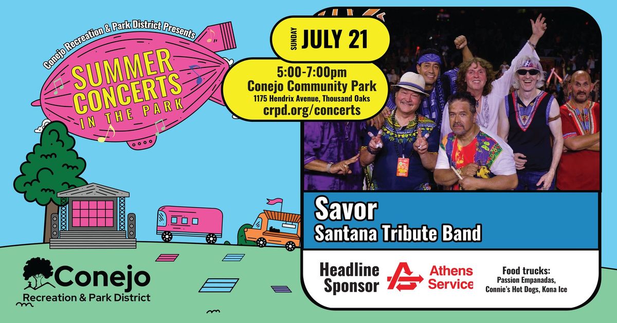 Summer Concert: SAVOR - Santana Tribute Band