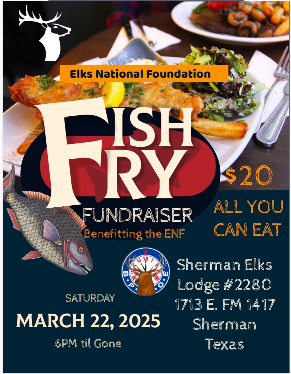 Elks National Foundation (ENF) Fish Fry Fundraiser