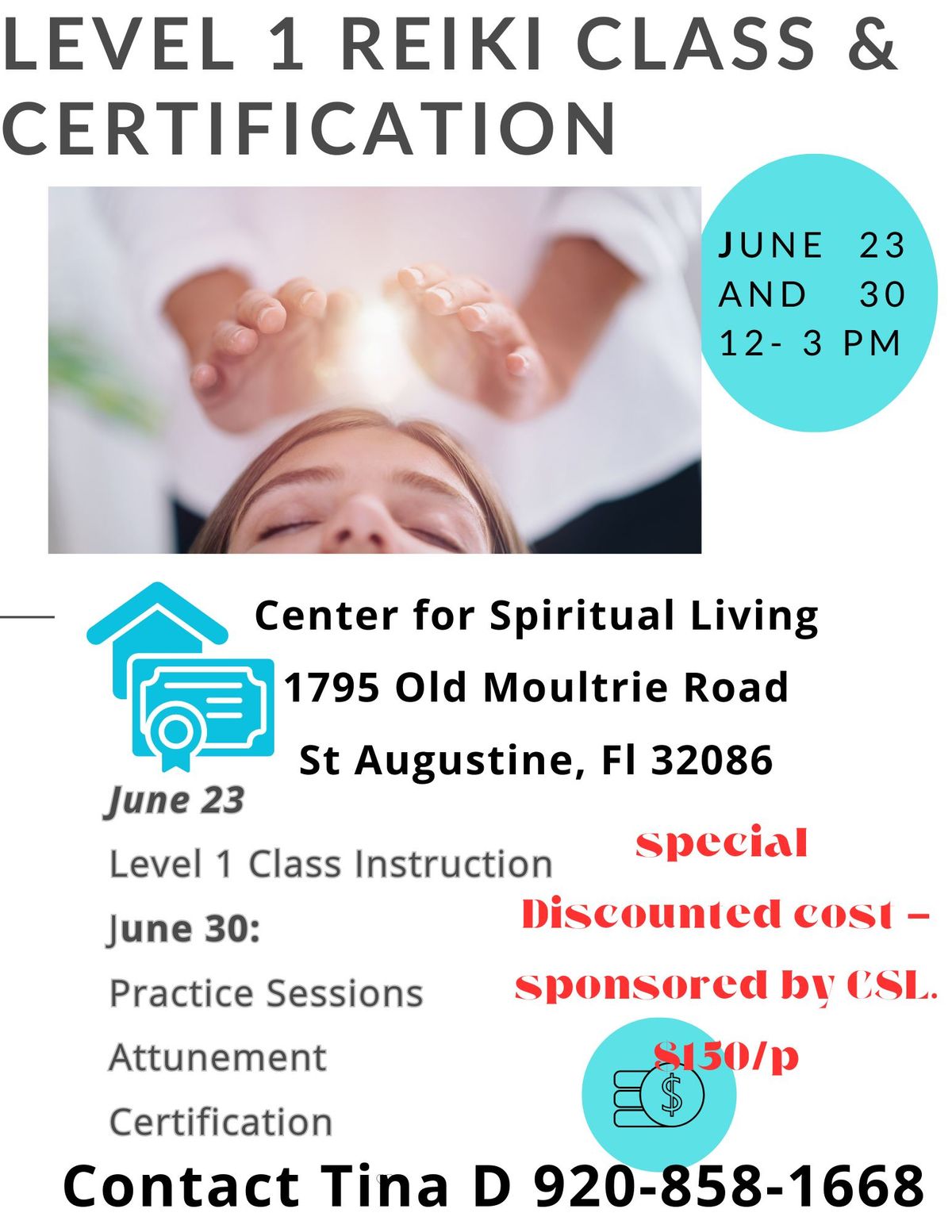 Reiki Level 1 Class and Certification