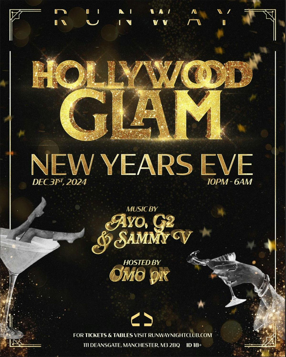 NYE Hollywood Glam at Runway Manchester