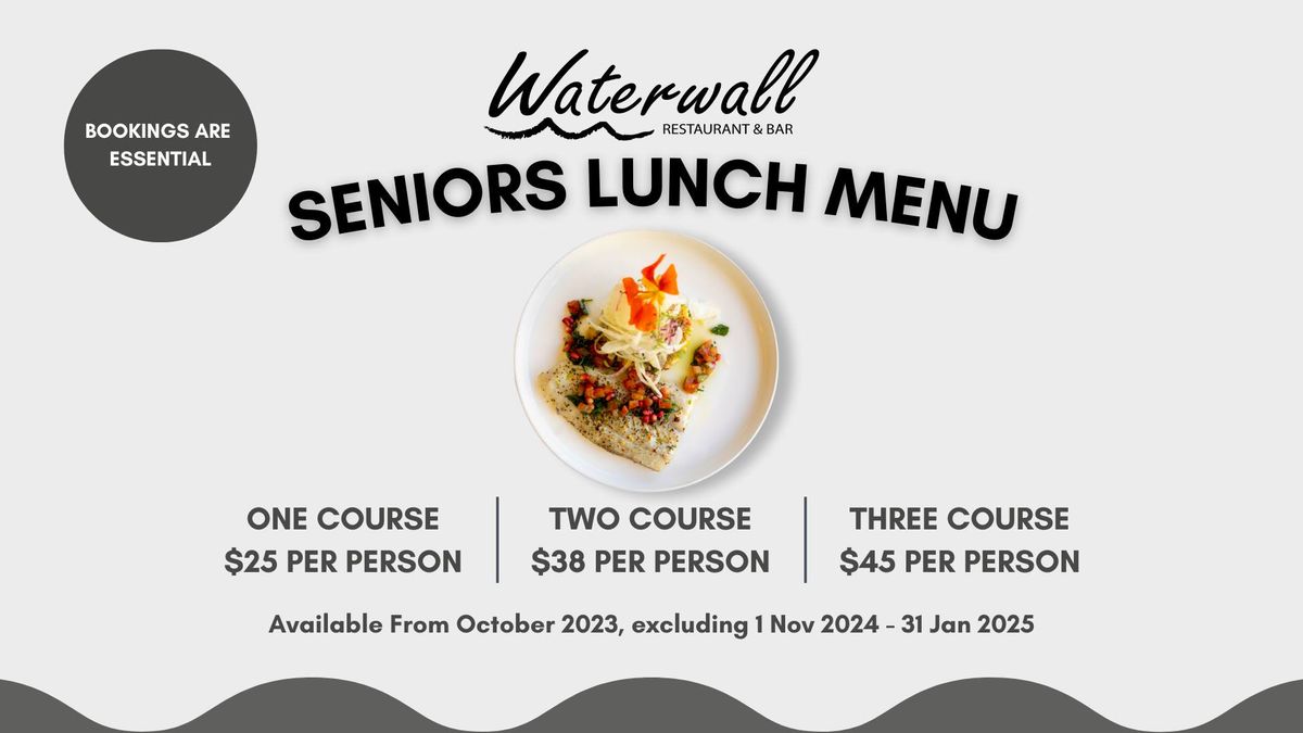 Seniors Lunch Menu