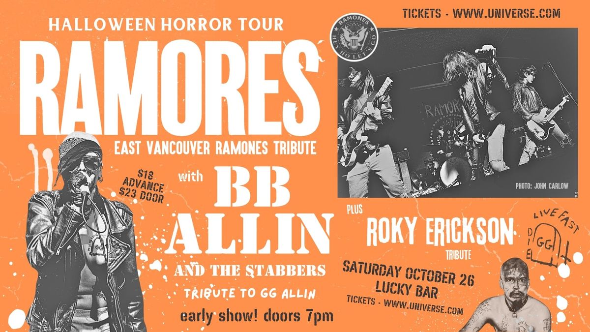 Ramores, BB Allin and the Stabbers, Roky Erickson Tribute