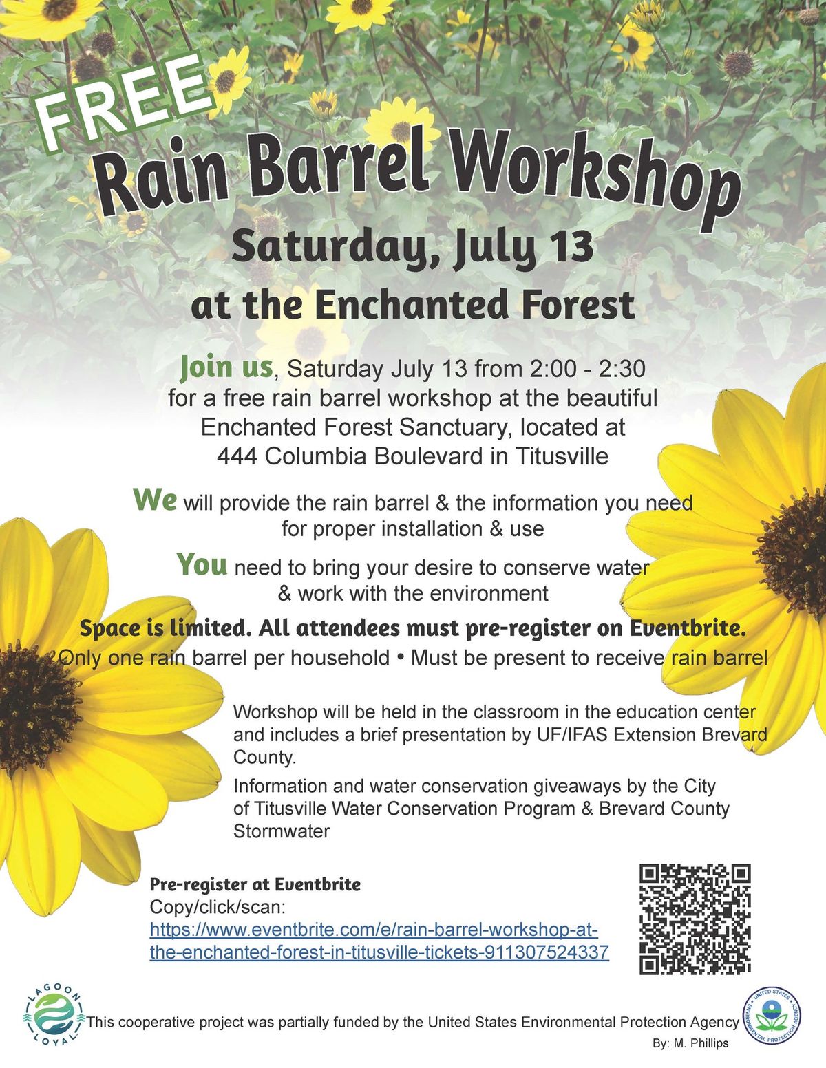 Rain Barrel Workshop at Enchanted Forest In Titusville