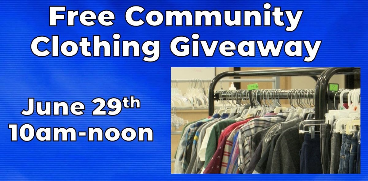 FREE Community Clothing Giveaway
