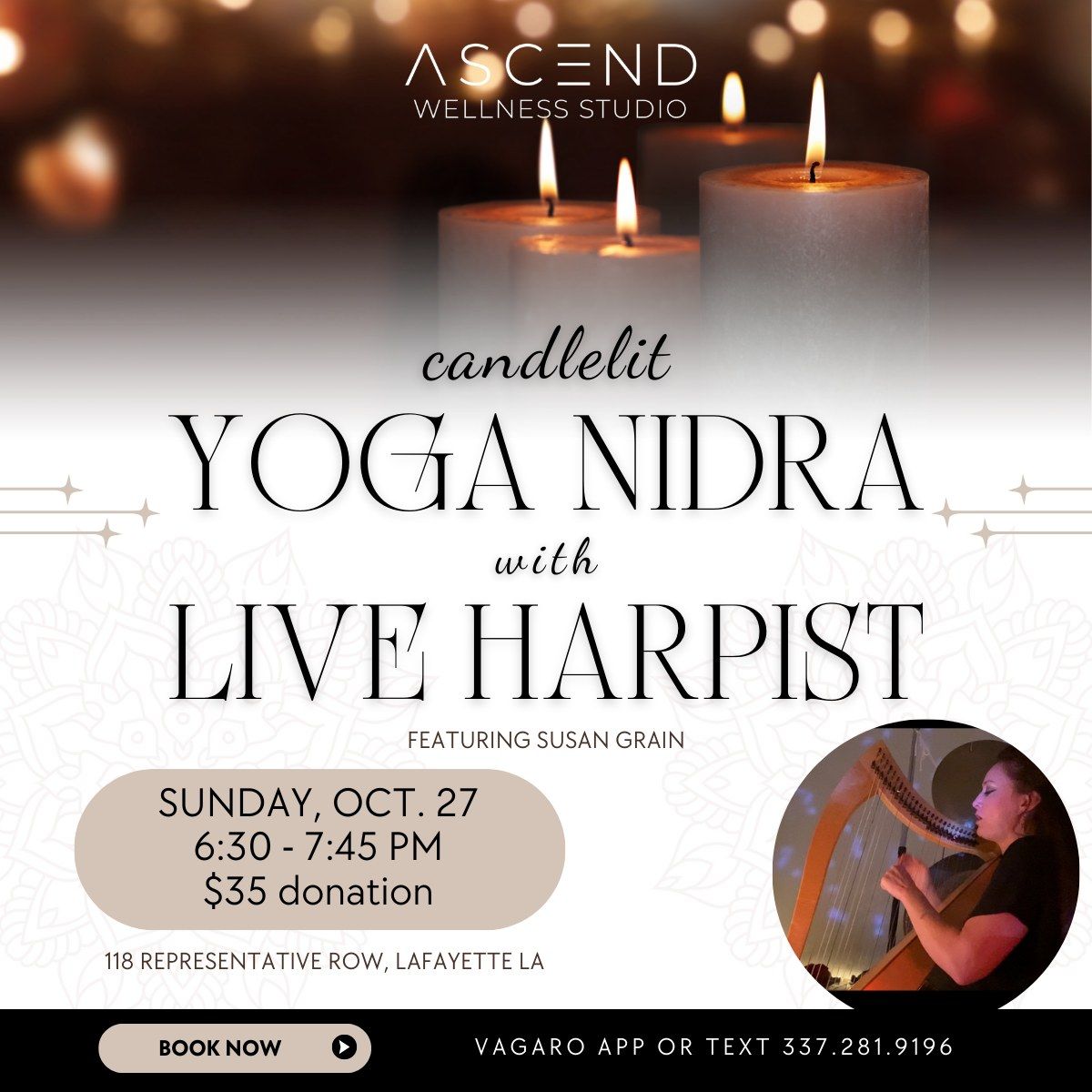 Candlelit Yoga Nidra with Live Harpist