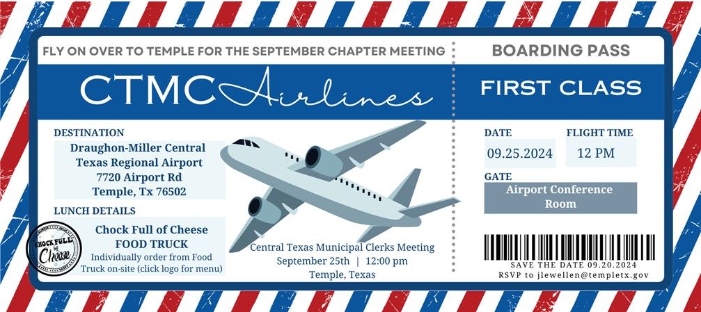 Central Texas Municipal Clerks Clerks Chapter MEETING