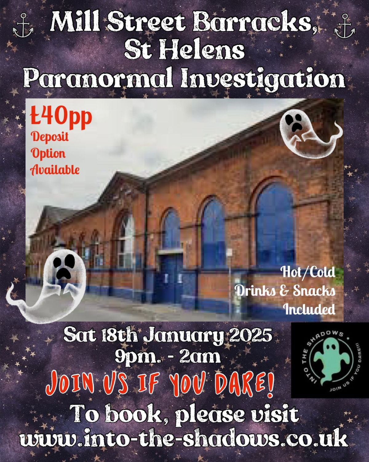 Mill Street Barracks, St Helens - Paranormal Investigation\/Ghost Hunt