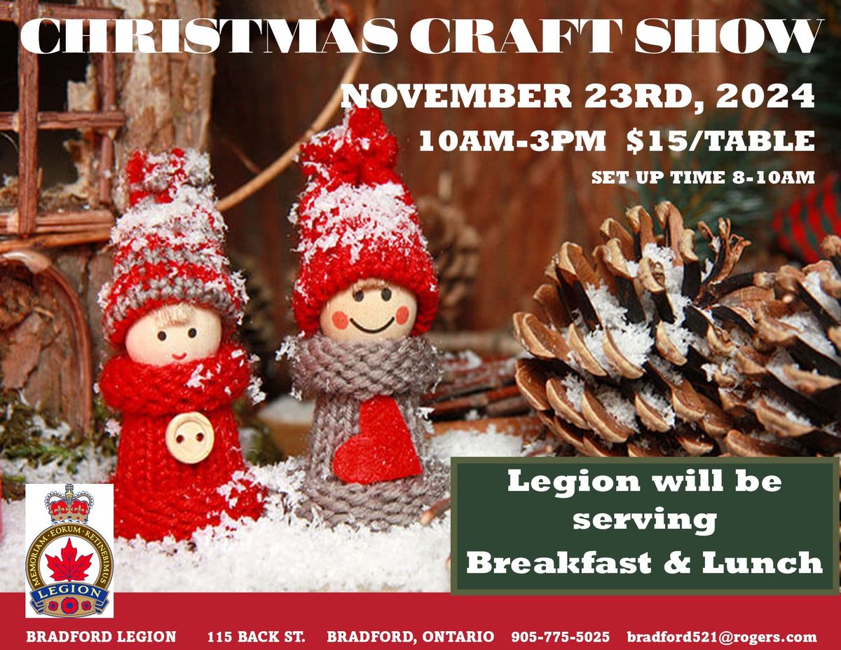 Christmas Craft Show TABLES NOW FULL, 