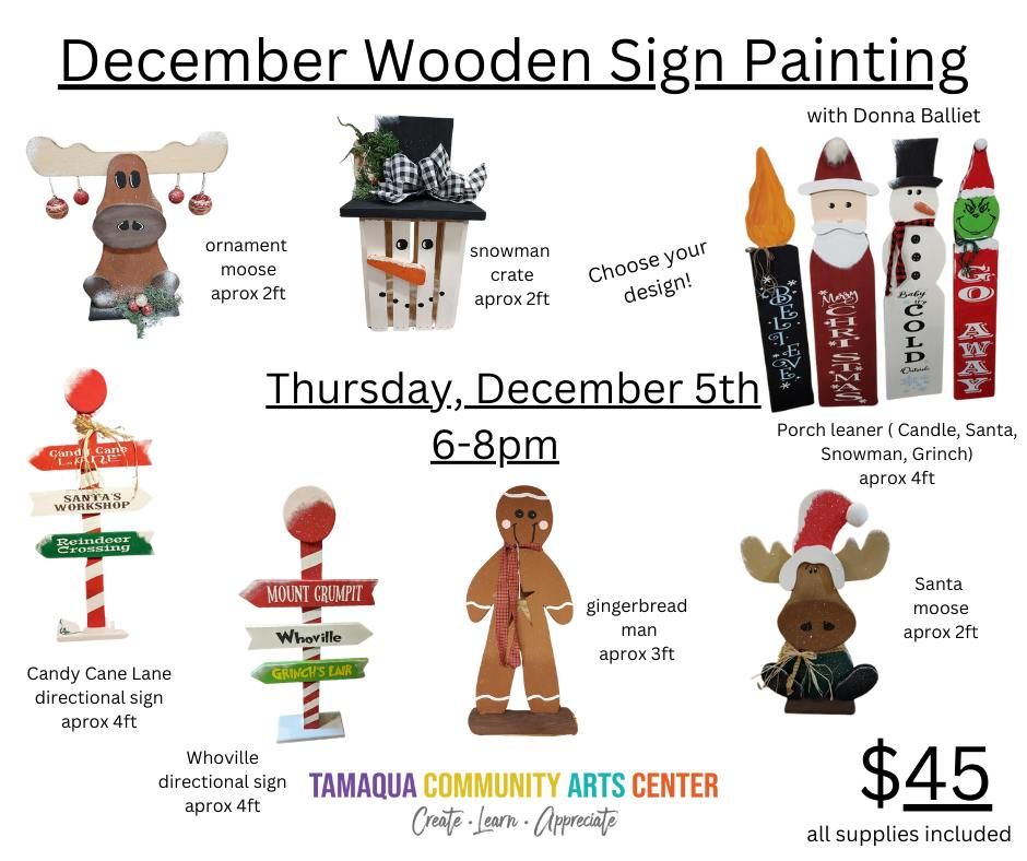 December Wooden Sign Painting with Donna Balliet