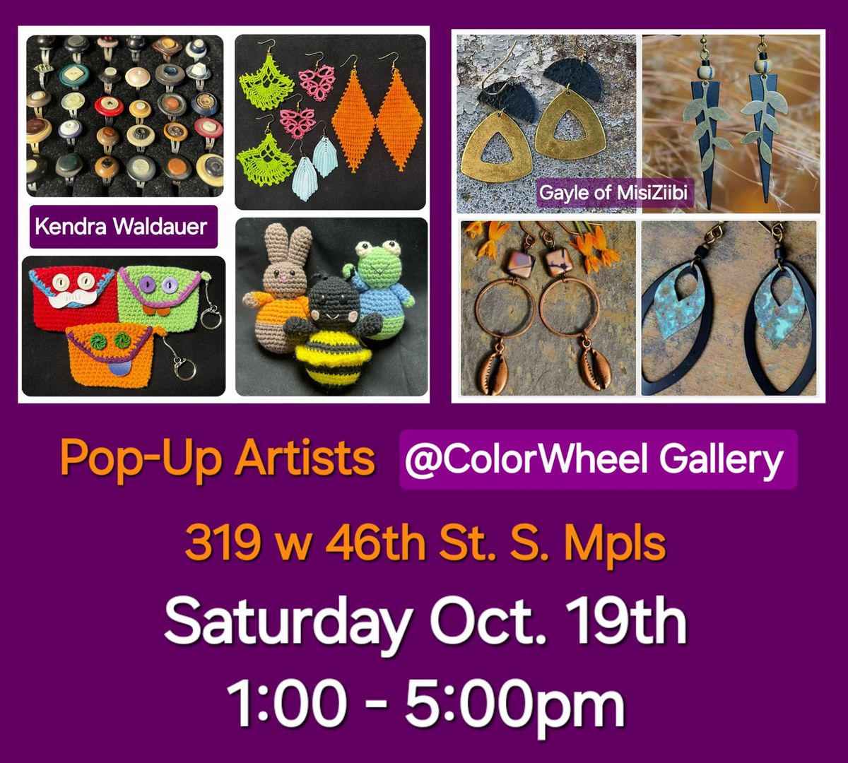 Guest Pop-Up Artists: Gayle of 'MisiZiibi'& Kendra Waldauer 