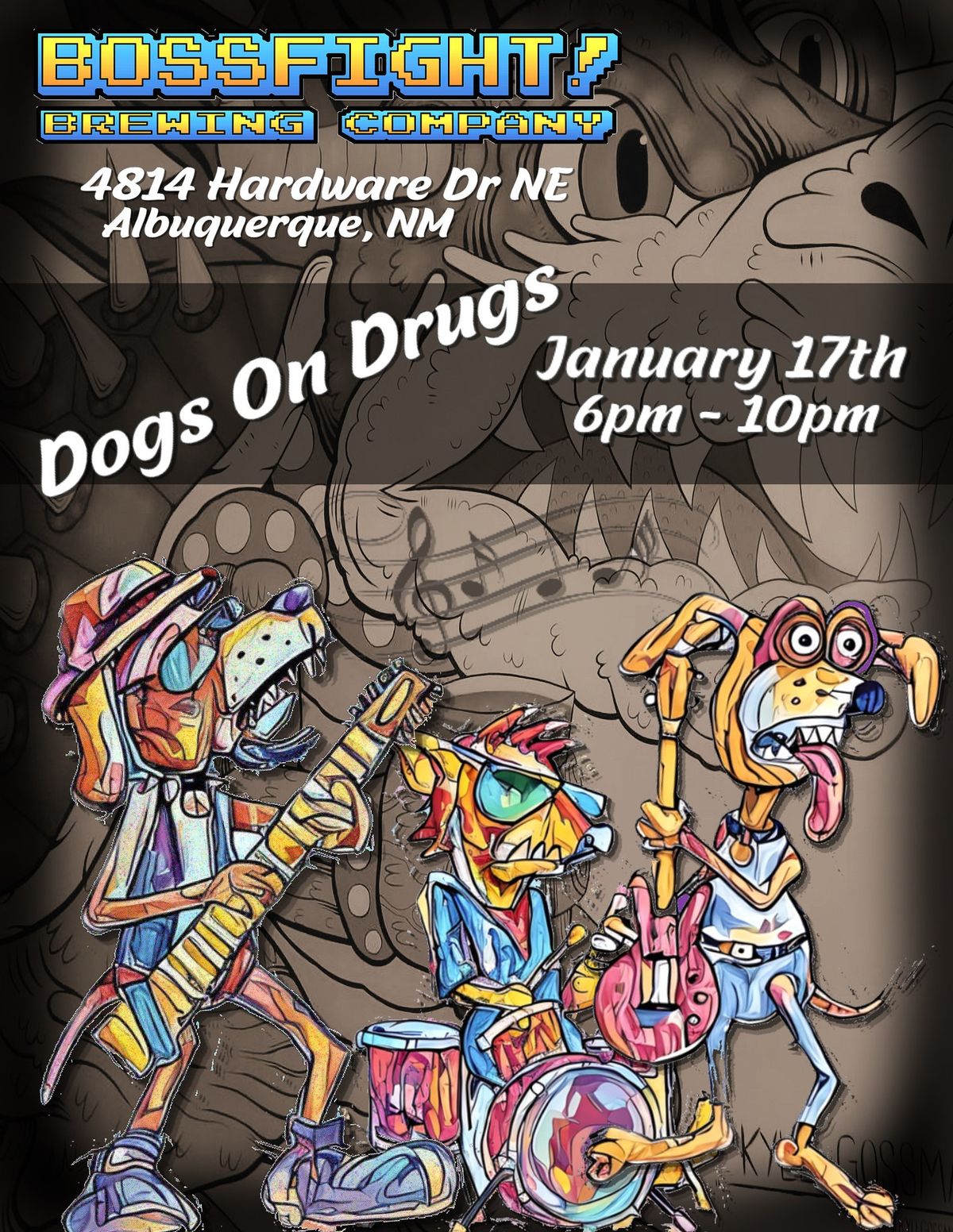 Dogs On Drugs Debut Show at Bossfight!